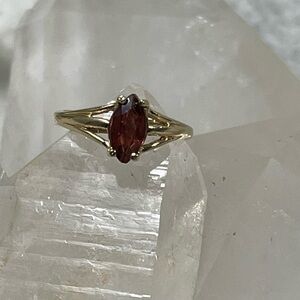 14k Marquis cut Garnet ring